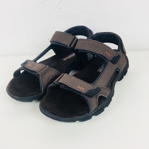 skechers relaxed fit memory foam mens sandals